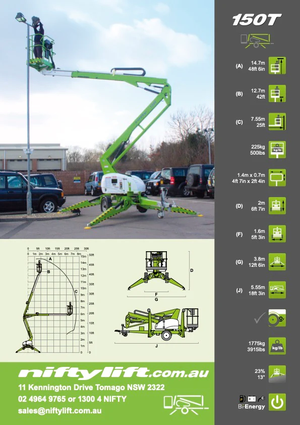 Trailer Mounted Boom Lift — 15m Reach (Cherry Picker Hire) photo 3