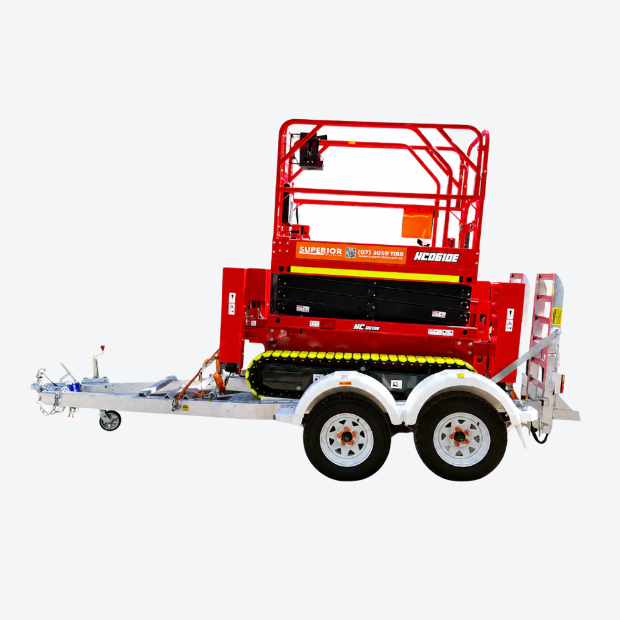 All Terrain Tracked Scissor Lift - 19ft/6m - Electric w/ Trailer