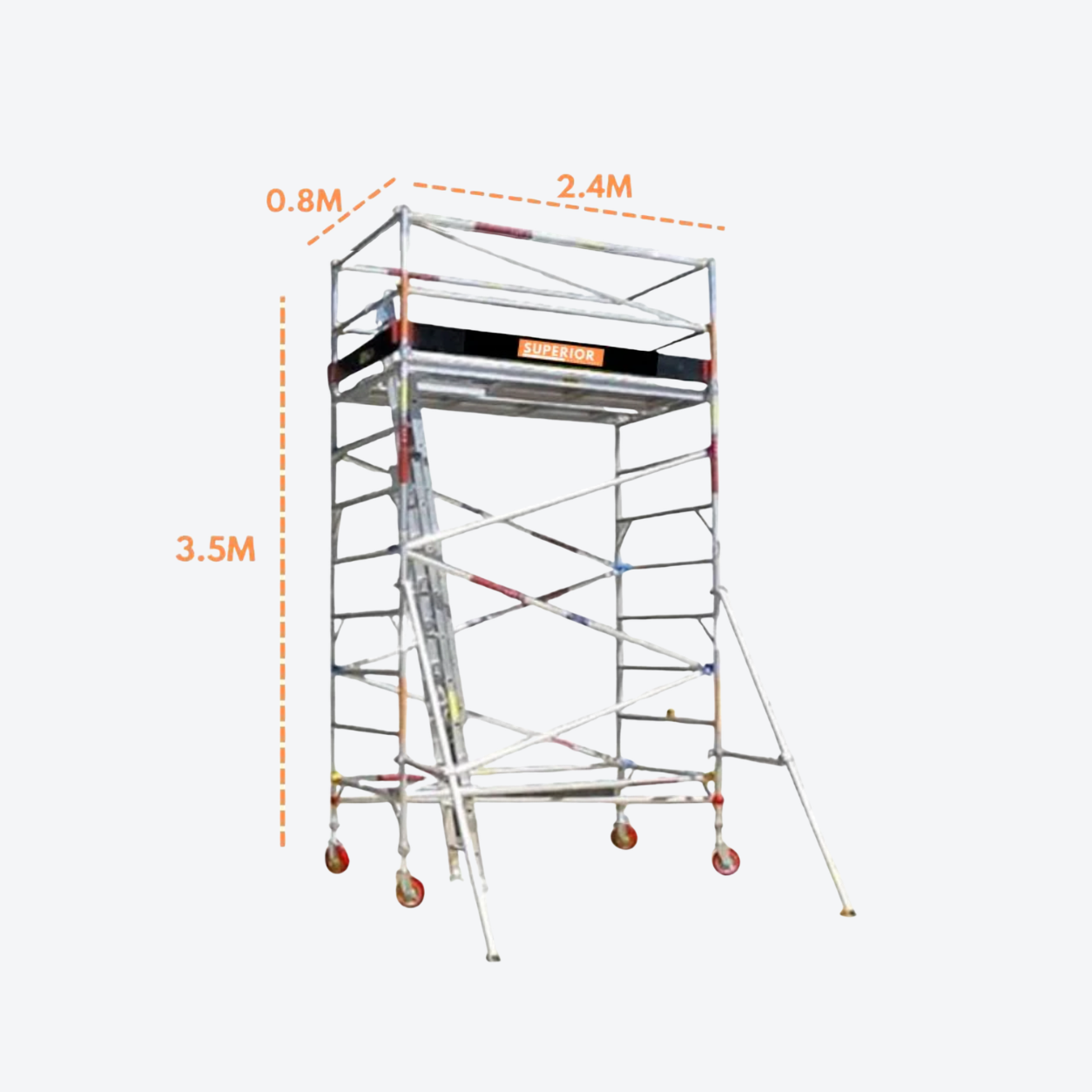 3.5m Narrow Mobile Scaffold