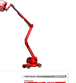 Knuckle Boom 13m / 43ft — Electric